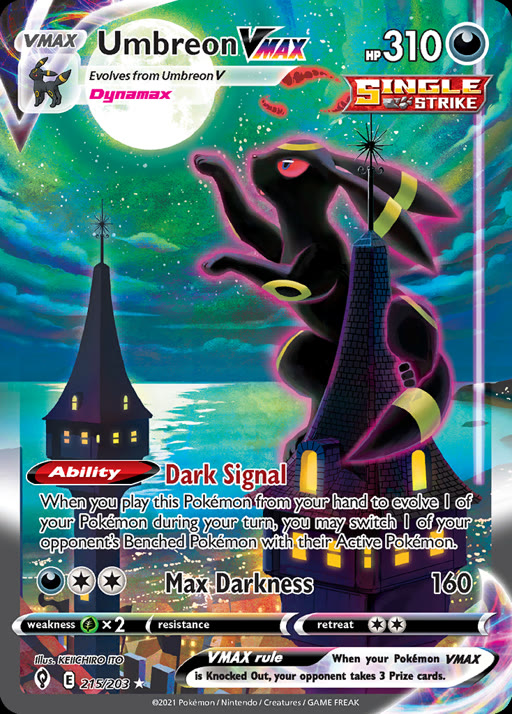 Umbreon VMAX alternate art in a generic graded slab illustration